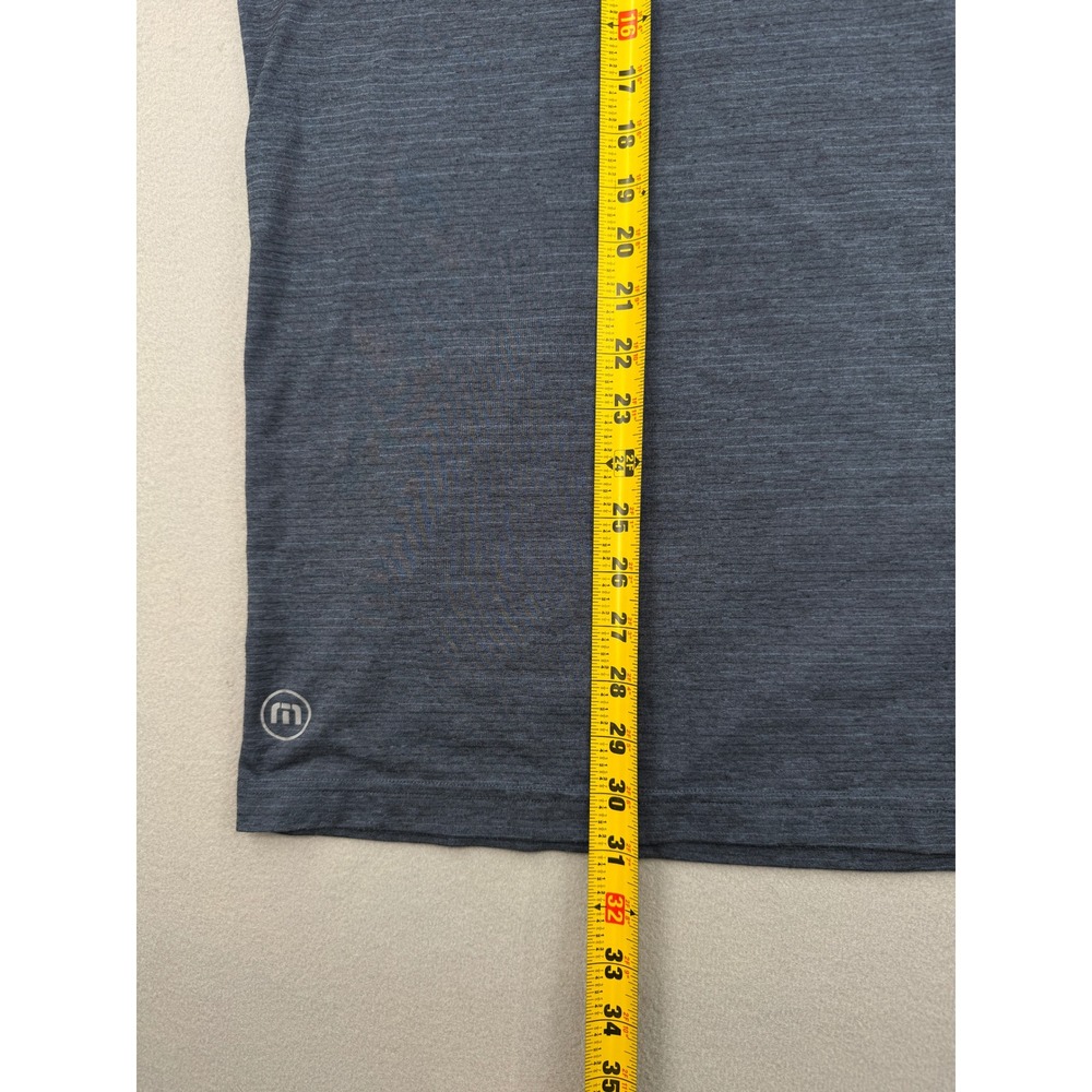 TravisMathew Mens XXL Heather Navy Blue Quarter Zip Golf Pullover Lightweight - Picture 6 of 10